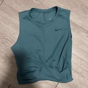 Nike Women's Teal Twist-Front Muscle Tank